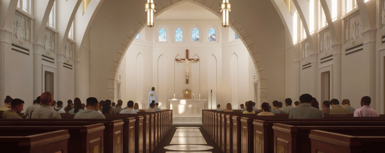 Chapel sanctuary and altar